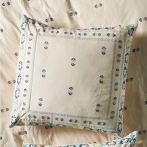 NWOT Anthropologie Woven Bellezza Euro Sham Z354